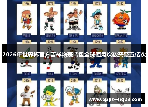 2026年世界杯官方吉祥物表情包全球使用次数突破五亿次